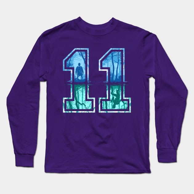 Strange Number 11 (blue) Long Sleeve T-Shirt by djkopet